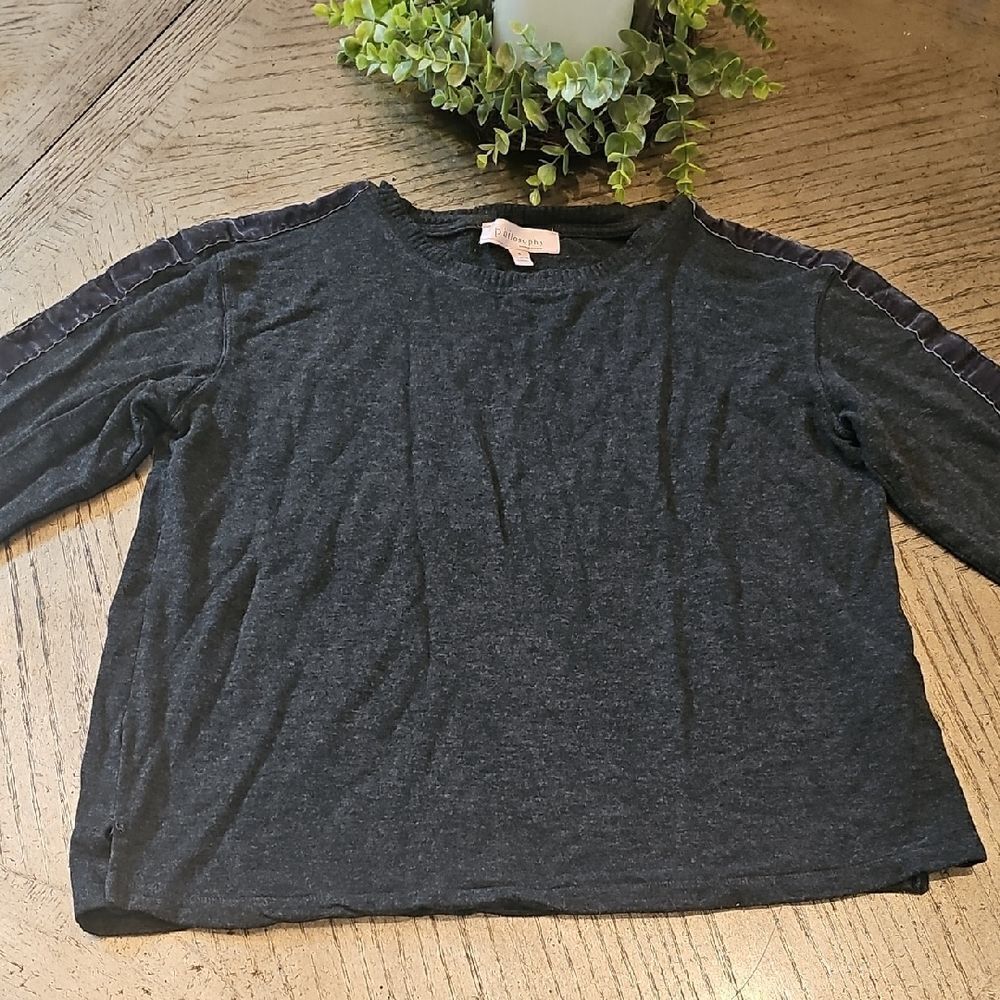 Dark Gray Long Sleeve Sweater Size S Philosophy